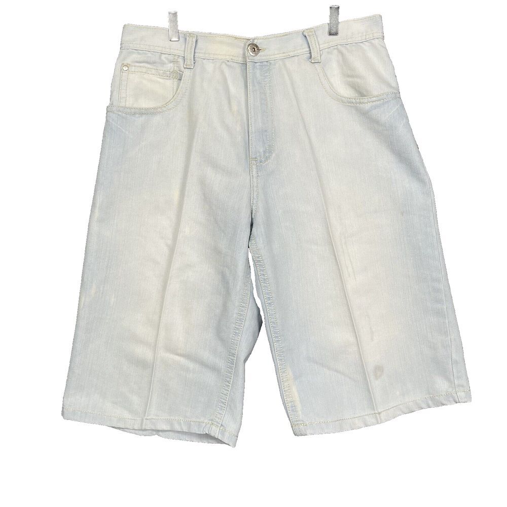 SouthPole Shorts Mens 38‎ Blue Light Wash Denim Vintage 90's Y2K Baggy Stretch